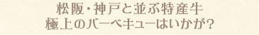 松阪・神戸と並ぶ特産牛　極上のバーベキューはいかが？